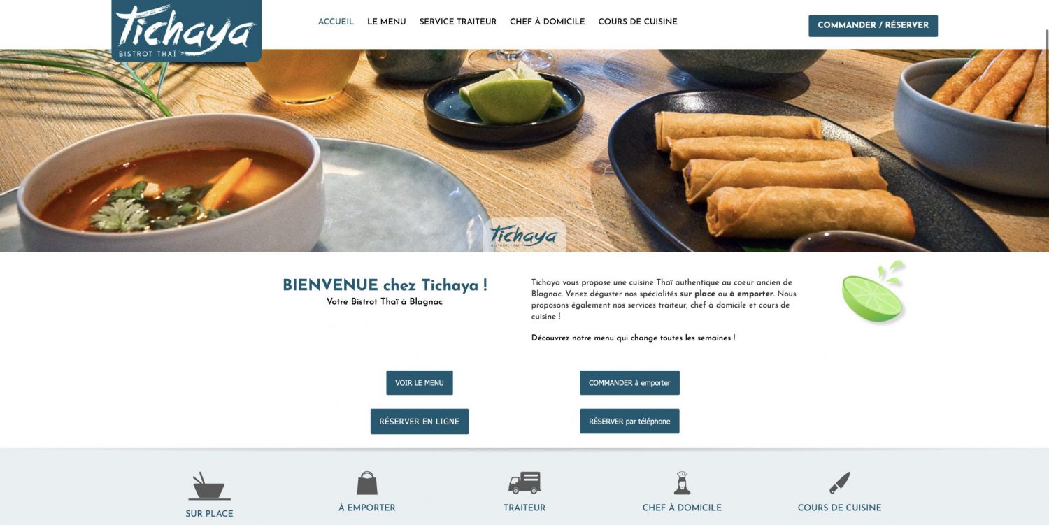 Site WEB de restaurant avec réservation en ligne